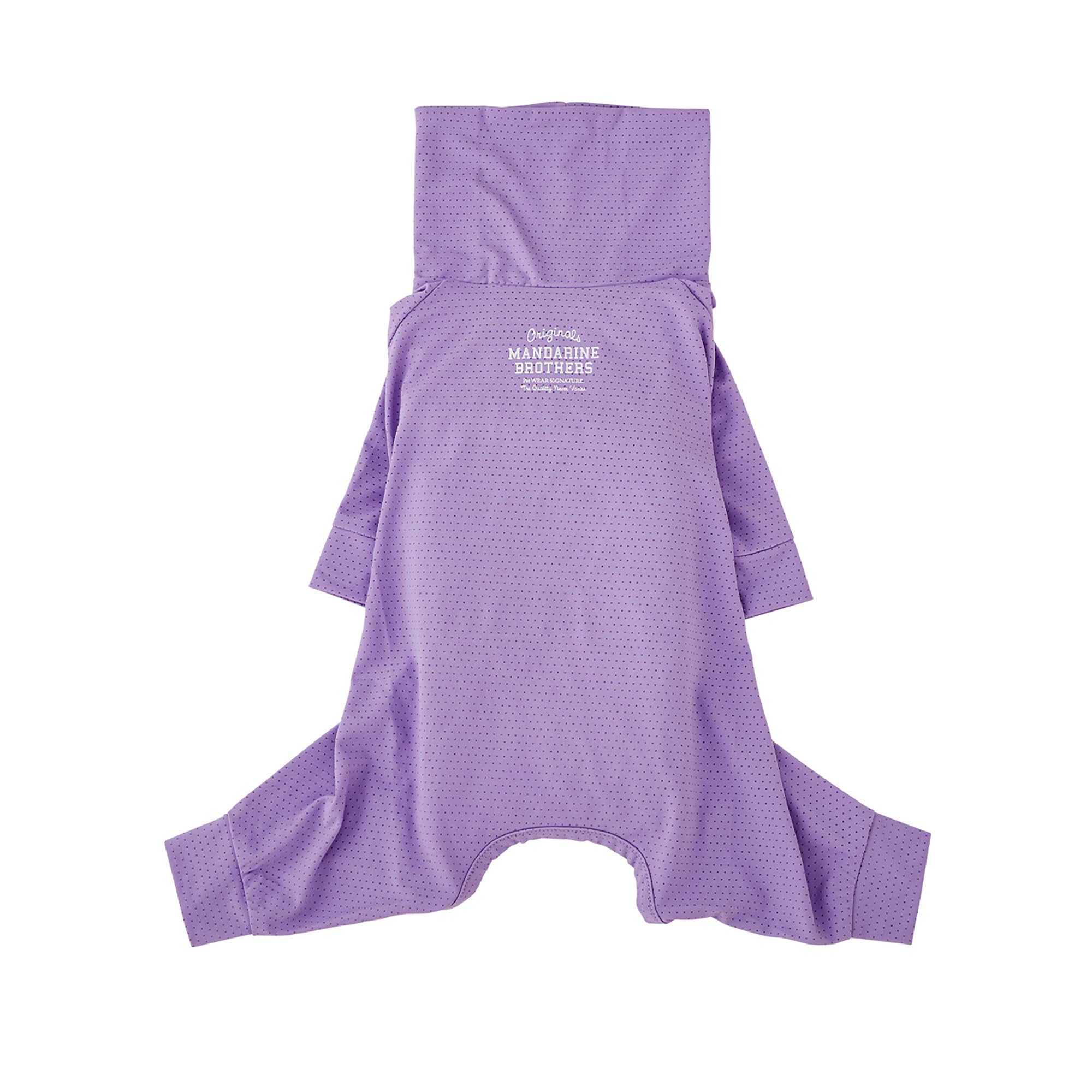 犬服 防虫 つなぎ ドッグウェア タイトスーツ ペット用品 ラベンダー 4L 伸縮性 虫除け カバーオール ウェア 中型犬 大型犬