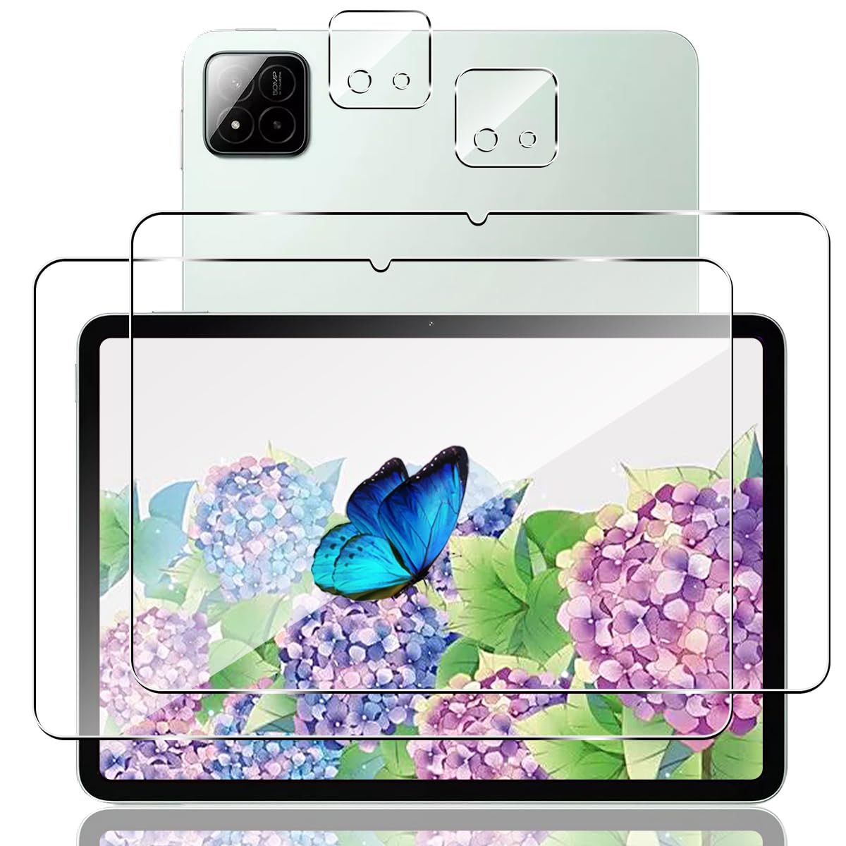 ・対応機種:Xiaomi Pad 7 / 7 Pro ・セット内容:ガラスフィルム2枚+カメラフィルム2枚 ・画面サイズ:11.2インチ ・素材:日本旭硝子 ・硬度:9H ・圧縮強度:125MPa ・厚さ:0.26mm ・加工:3D Touch対応、飛散防止、ラウンドエッジ加工、ナノコーティング(疎油処理)