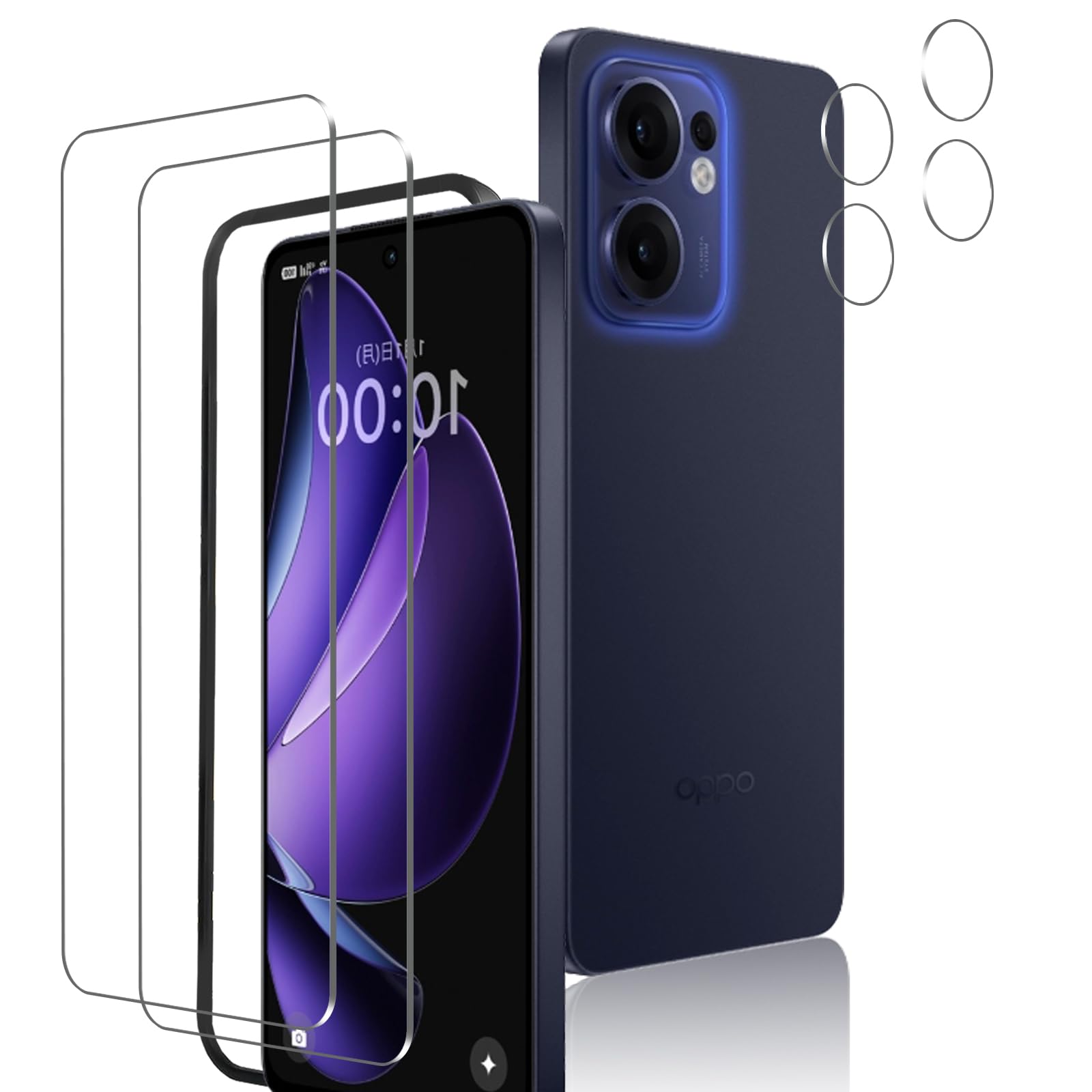 ・対応機種:OPPO Reno13 A ・セット内容:ガラスフィルム2枚、カメラフィルム2枚 ・素材:旭硝子(日本製) ・硬度:9H+ ・加工:ラウンドエッジ加工、飛散防止加工、防爆PET層付き