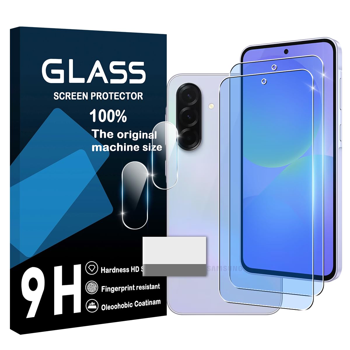 スマホ保護フィルム 液晶保護 強化ガラス カメラレンズカバー セット ブルーライトカット 9H硬度 全面保護 高透過率 指紋防止 耐衝撃 飛散防止 ラウンドエッジ 簡単貼り付け 2枚セット