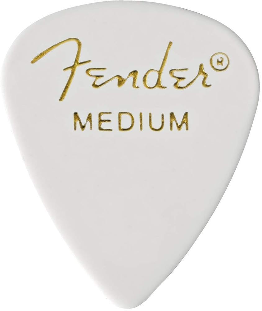 Picks - ギターピック 12枚セット ミディアム ホワイト 351型 トライアングル アコースティックギター エレキギター 楽器 演奏用品