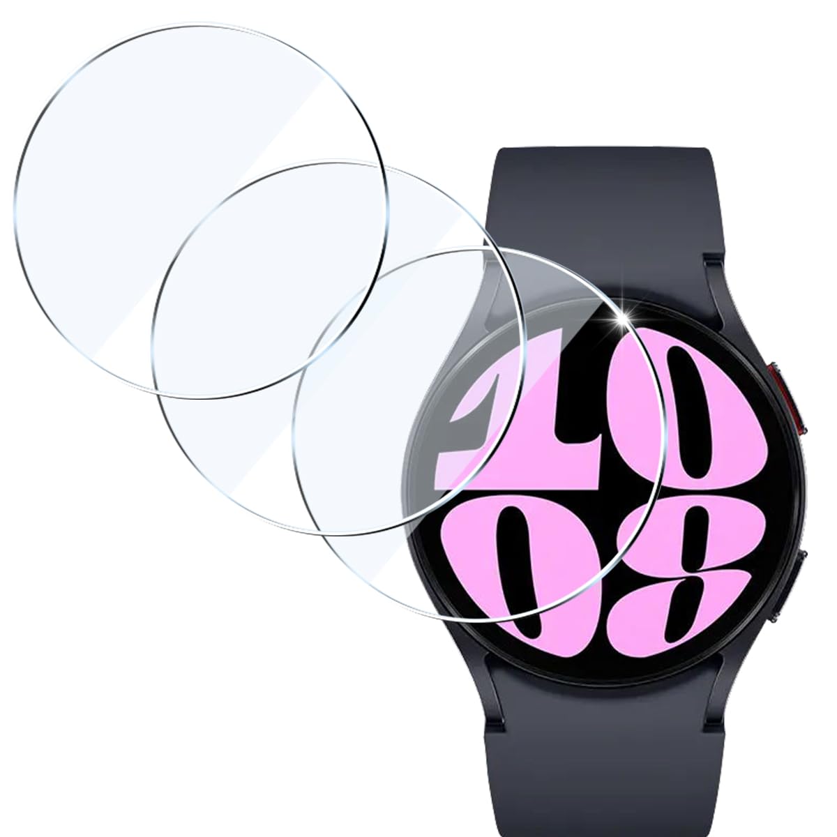 スマートウォッチ用 液晶保護フィルム 40mm 3枚セット 強化ガラス 全面保護 高透過率 耐衝撃 傷防止 指紋防止 気泡ゼロ 高感度 自動吸着 画面保護シート