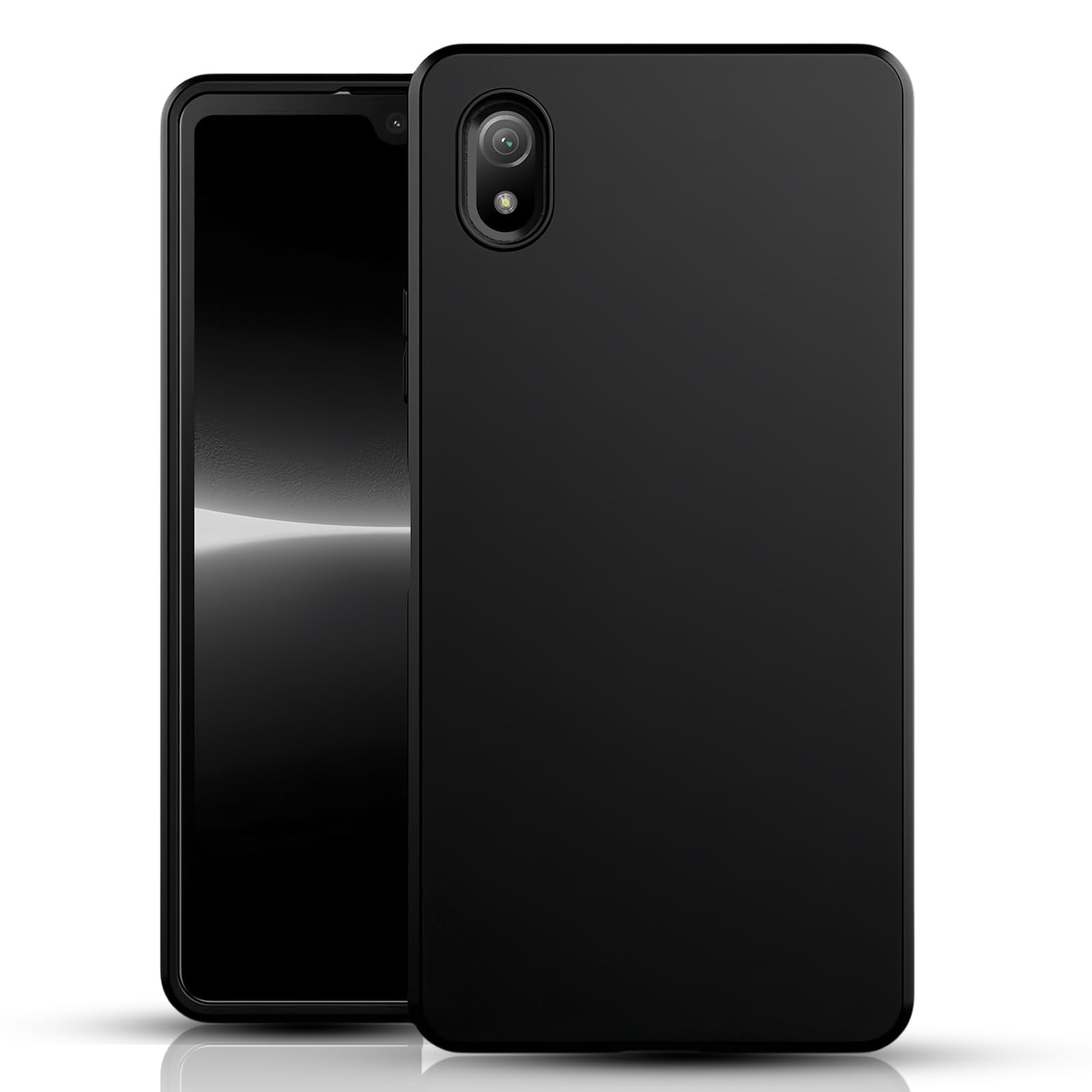 スマートフォンケース スマホカバー 薄型 軽量 TPU ソフトケース マットブラック ストラップホール付き 指紋防止 傷防止 滑り止め ワイヤレス充電対応