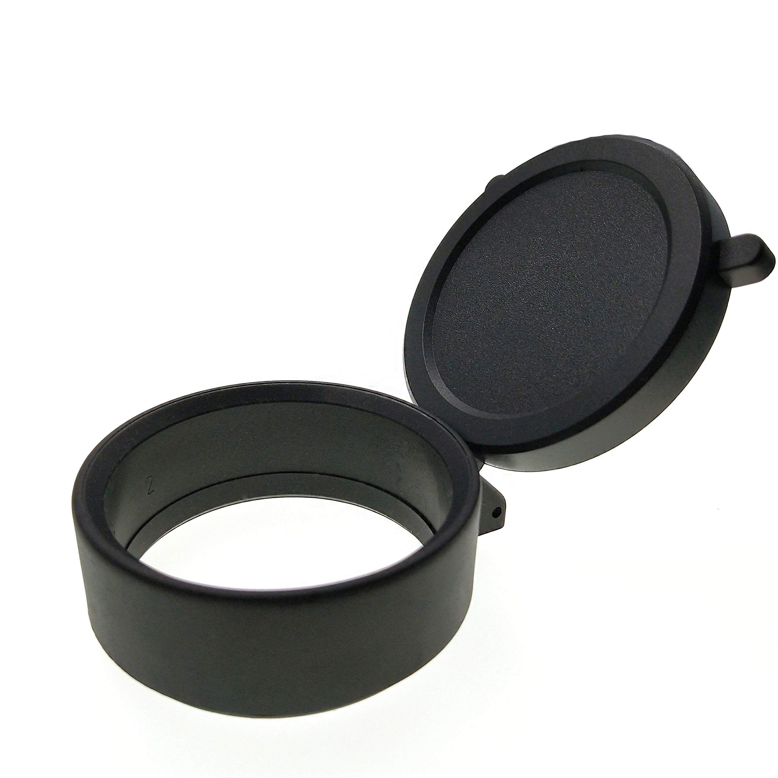 ライフルスコープカバー 43mm レンズキャップ フリップアップ 保護用 バトラーキャップ オプティクス対応 射撃用品