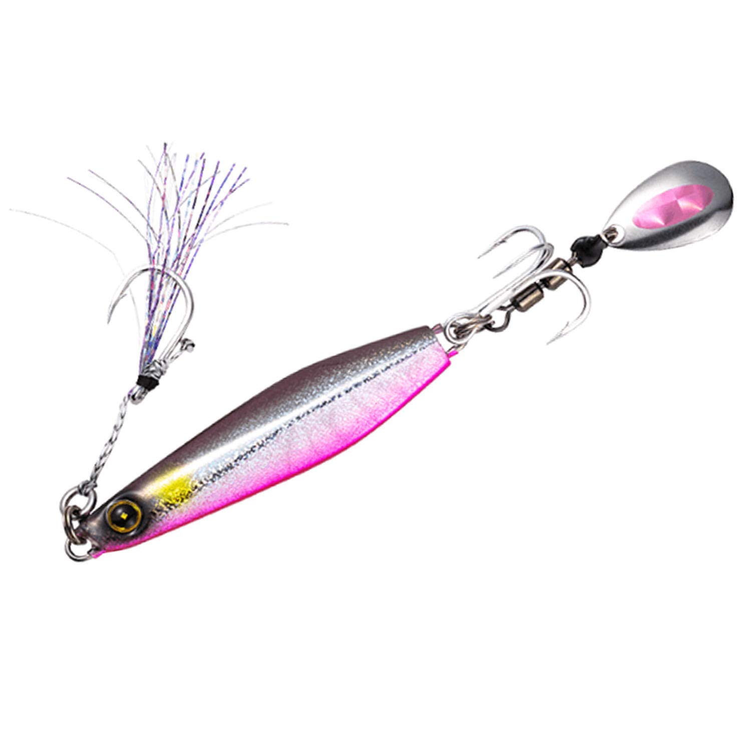Massage - メタルジグ 20g ルアー 釣り具 船釣り ショアジギング ケイムラ ピンク系 ソルトウォーター タングステン代替 魚釣り用品