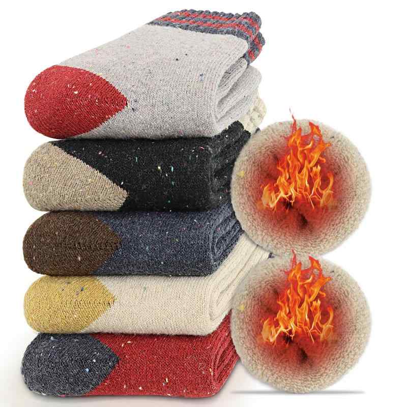 [APIKIE] 靴下 レディース ソックス 冬 零下防寒・三重保温・高めの履き口 蒸れにくい 暖かい靴下ウールソックス 防寒保温 可愛いくつした 耐久 伸縮性 カジュアルソックス 登山 22-25.5cm