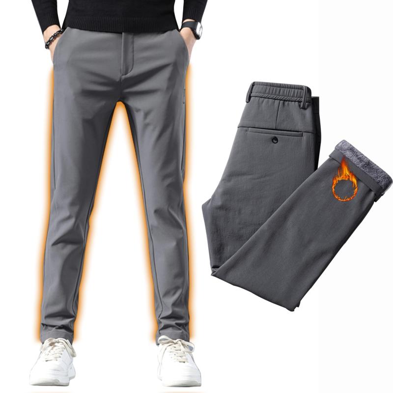 [Kayiyasu] チノパン メンズ 裏起毛 パンツ 裏フリース 厚手 スキニーパンツ 冬服 裏起毛ボア ロング 暖パン 裏ボア 防寒ズボン イージー テーパード スリム 防寒 頑丈 保温パンツ