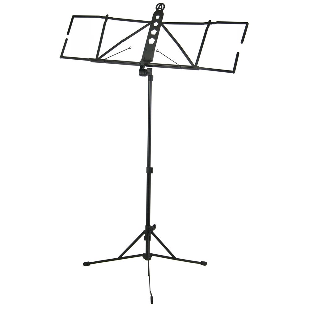 Music Stands - 譜面台 アルミ製 折りたたみ 角度調節可能 軽量 持ち運び 音楽 スタンド 楽譜立て 専用ポーチ付き ブラック ワイドタイプ