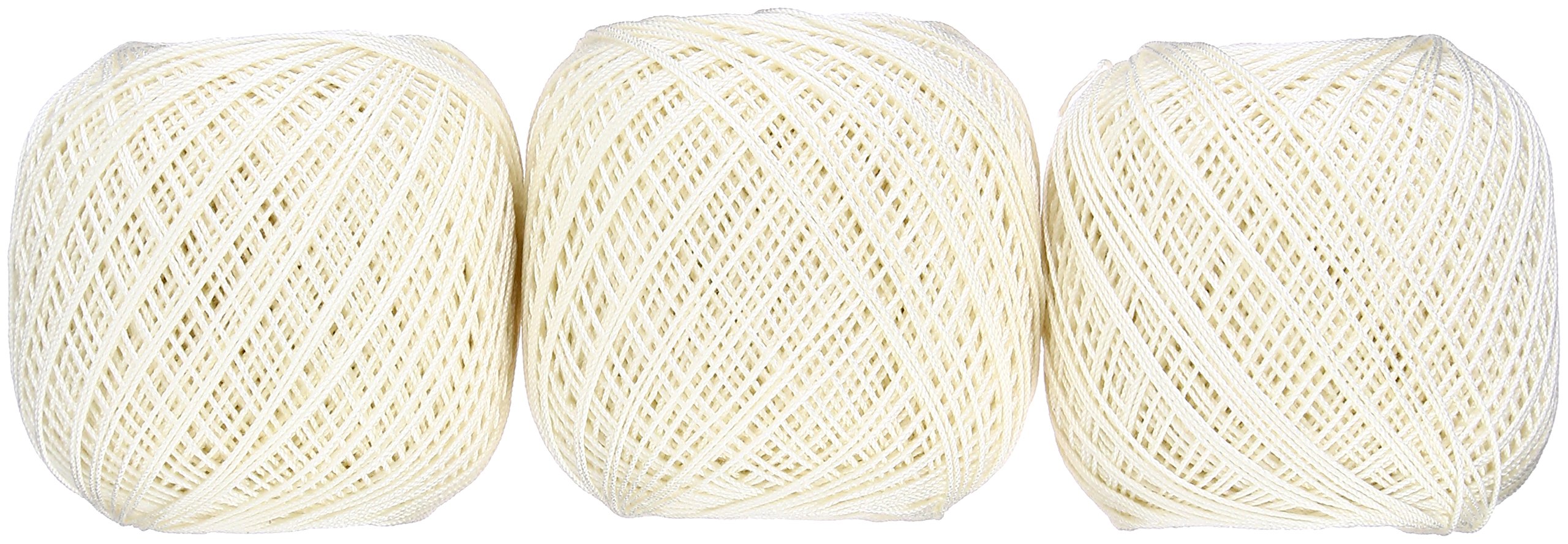 ・番手:#40 ・カラー:Col.852 クリーム系 ・重量:10g ・長さ:約89m ・セット内容:3玉 ・素材:コットン ・対象性別:男女共用