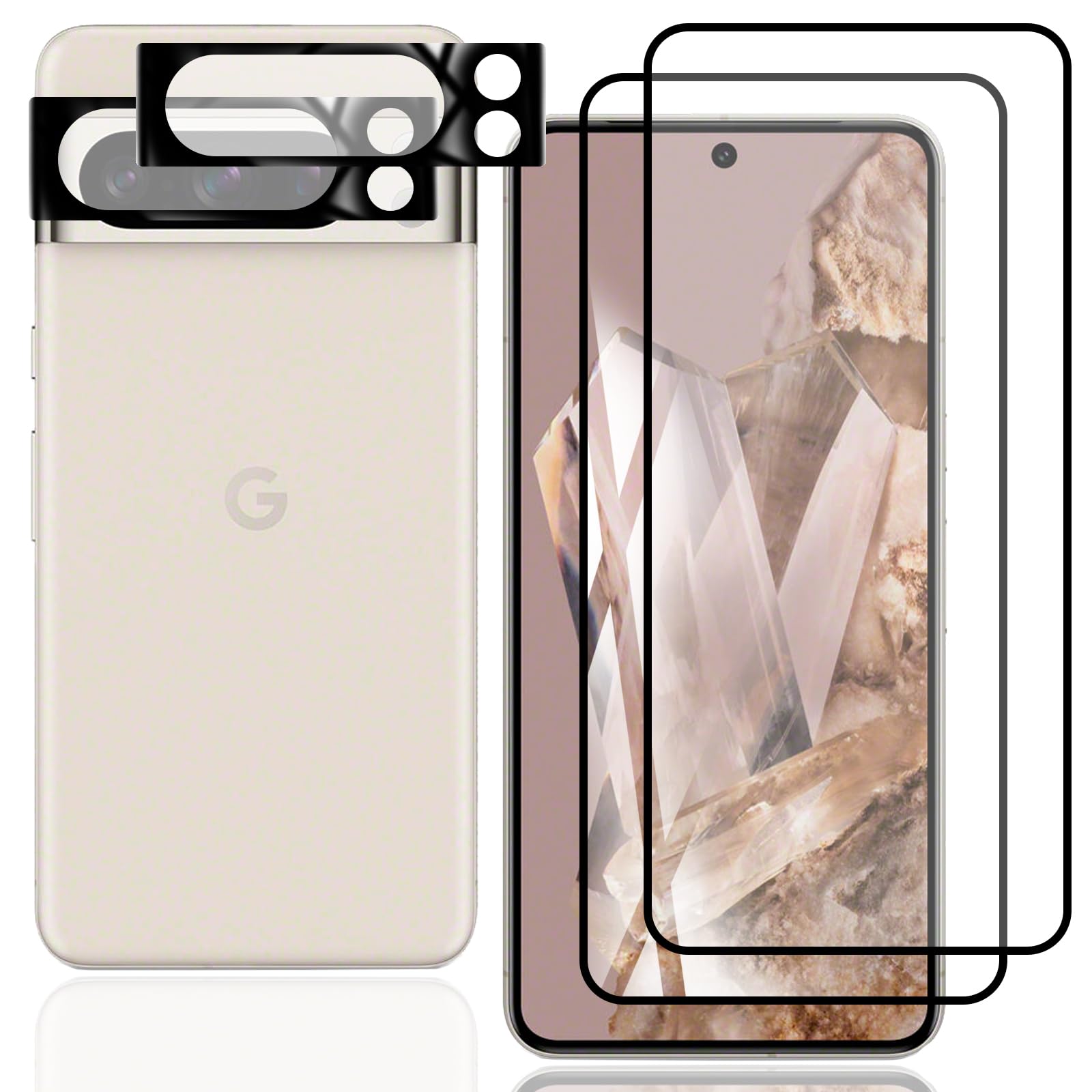 スマートフォン用保護フィルム 液晶保護フィルム レンズ保護フィルム セット 2枚入...