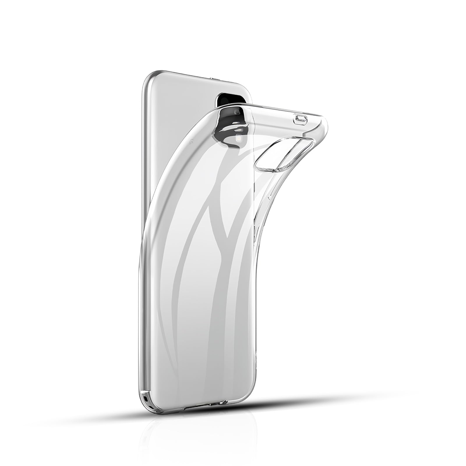 スマホケース 耐衝撃 クリア TPU カバー ストラップホール 指紋防止 軽量 薄型 衝撃吸収ポケット内蔵