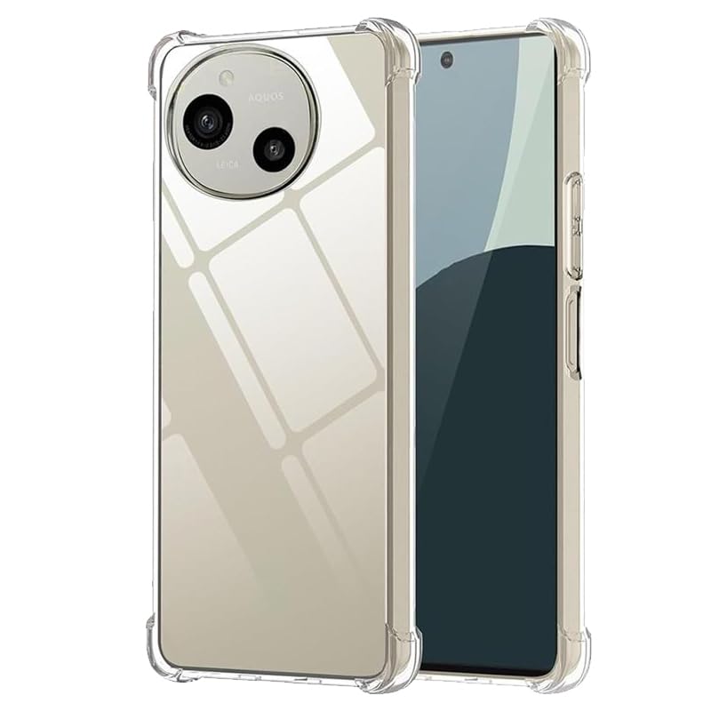 ・対応機種:AQUOS R9 (SH-51E/SH-M28/SH-51F)、AQUOS R10 ・素材:高品質ウルトラTPU ・機能:落下防止、防指紋、散熱加工、四隅耐衝撃設計、ストラップホール付き、耐黄変技術、水洗い可能