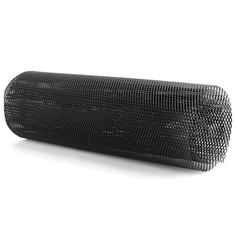 アルミ合金製 3x6mm 車のグリルメッシュシート グリッドボディバンパー ラウンドグリル ユニバーサル適..