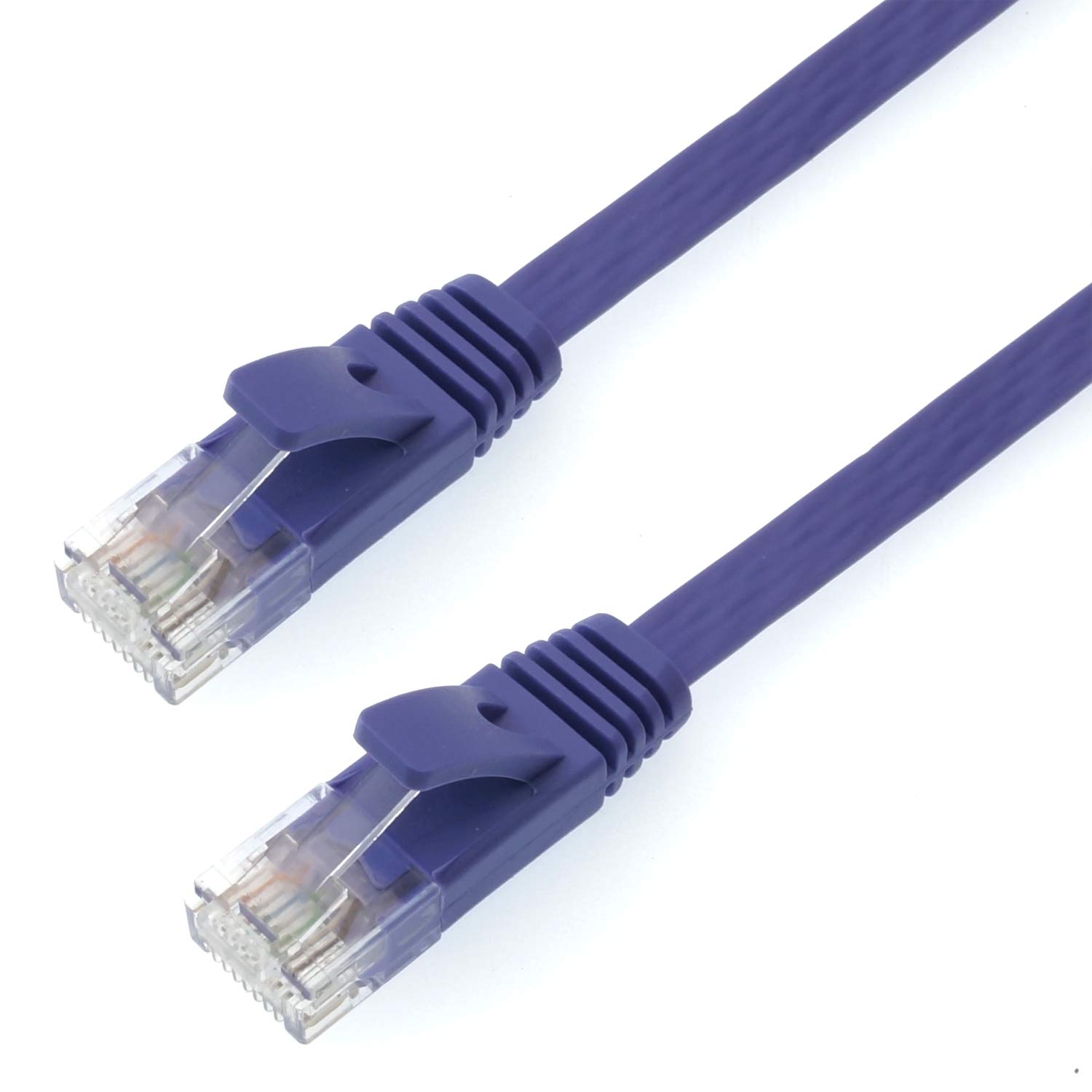 カテゴリー6A 3m フラットタイプ UTP パープル 高速通信 ネットワークケーブル イ...