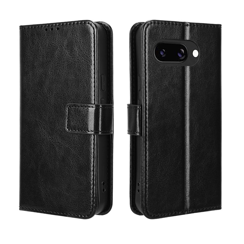 スマホケース 手帳型 カバー 薄型 耐衝撃 360度保護 黄変防止 抗菌加工 ブラック 男女兼用