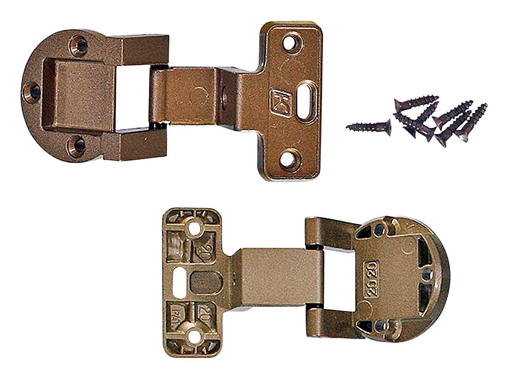 アングル丁番 20×20mm 仙徳色 キッチン 玄関 戸棚用金具 建具金物 扉用部品 取付金具 丁番 蝶番