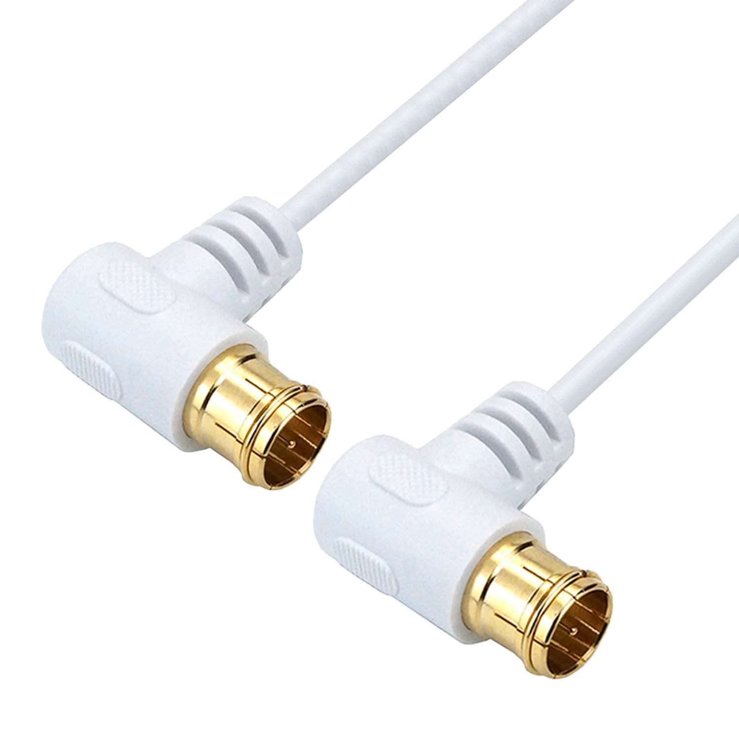 ・コネクタ規格:F型 ・コネクタ形状:L字差込式-L字差込式 ・コネクタサイズ:約W14.8 x H14.4 x D30.2 mm ・インピーダンス:75Ω ・ケーブル規格:S-2.5C-FB ・ケーブル直径:約3.5mm ・ケーブル長:1m ・対応放送:4K8K衛星放送(3224MHz)、BS、CS、地デジ、CATV ・シールド構造:2重シールド ・コネクタ仕様:金メッキコネクタ