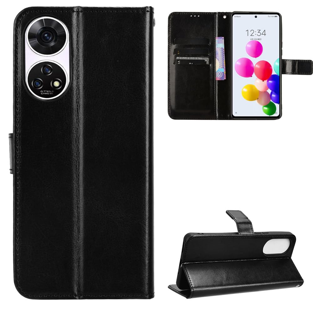 Other - スマホケース 手帳型 汎用 スタンド機能 高級PUレザー 落下防止 衝撃吸収 横置き 耐衝撃 カバー ブラック
