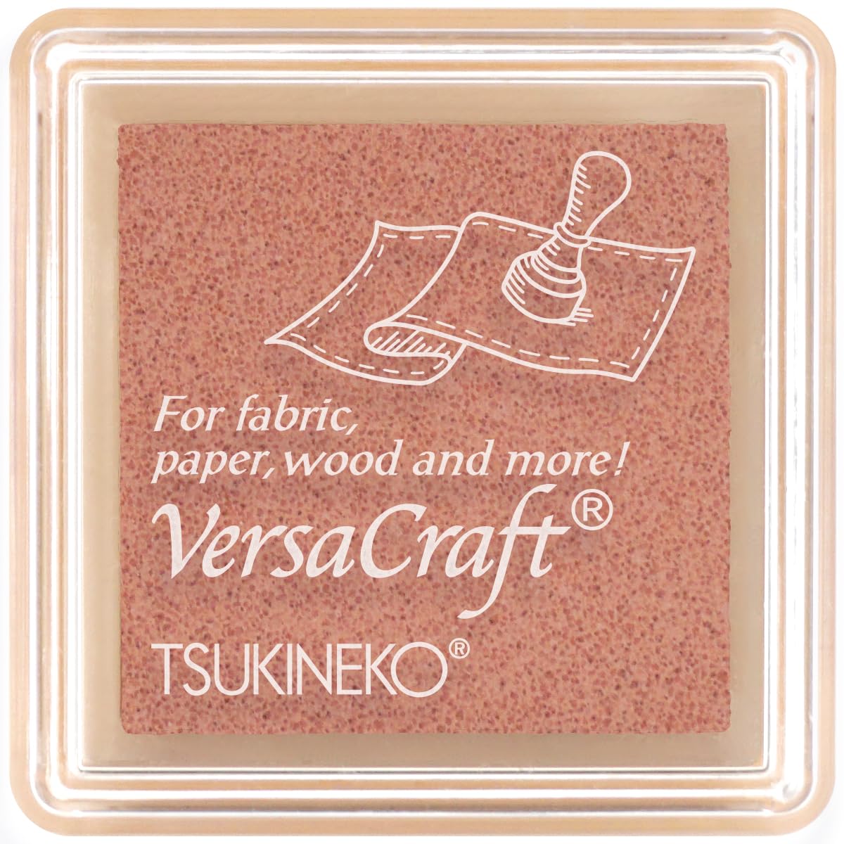 スタンプ台 水性顔料 布用 クラフト インクパッド ピンク Sサイズ 横34mm 縦34mm 厚さ20mm スタンプ用品