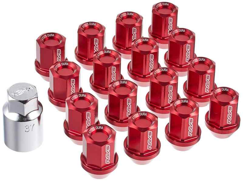 RAYS (レイズ) ジュラルミンロック&ナットセット L32 4H用 M12X1.5 レッドアルマイト 74020001113RD