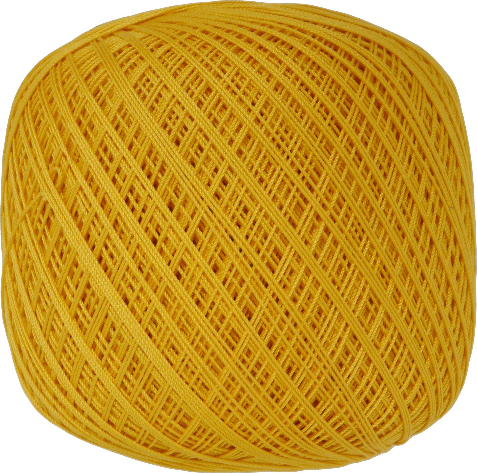 レース糸 #40 3玉セット 50g 約445m イエロー 手芸 裁縫 編み物 ハンドメイド 素材 コットン 綿