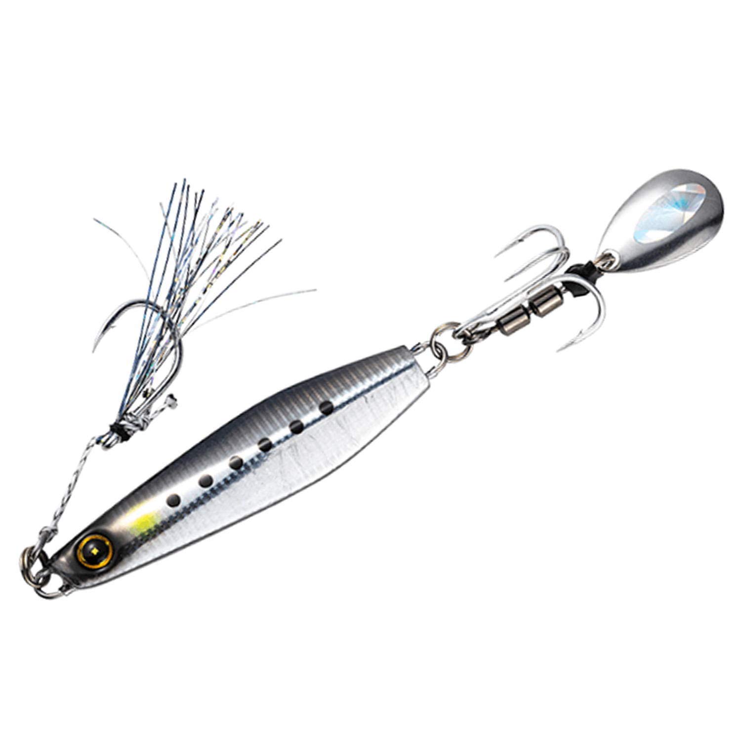 Massage - メタルジグ 60g 釣り ルアー 投釣り ショアジギング 堤防 海釣り 青物 ヒラメ シーバス タチウト 魚釣り 釣具 フィッシング用品 リアルカラー イワシカラー