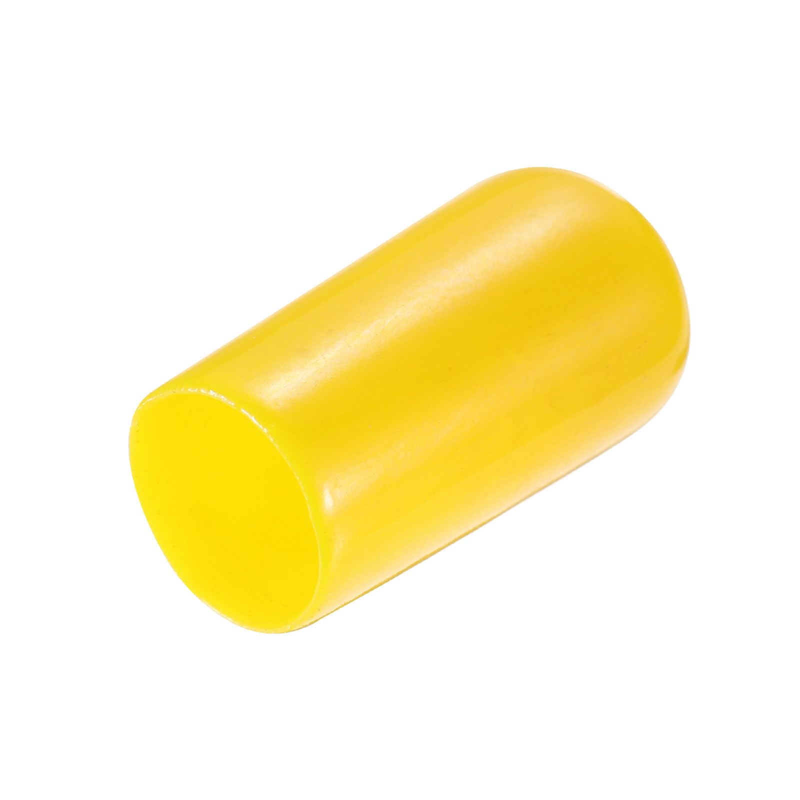 乐天商城 - ゴムエンドキャップ 20個 内径9.5mm ビニール PVC ラウンドチューブ ボルトキャップ ネジ 支柱 電線 ケーブル 金属パイプ コネクター 端末保護用 イエロー