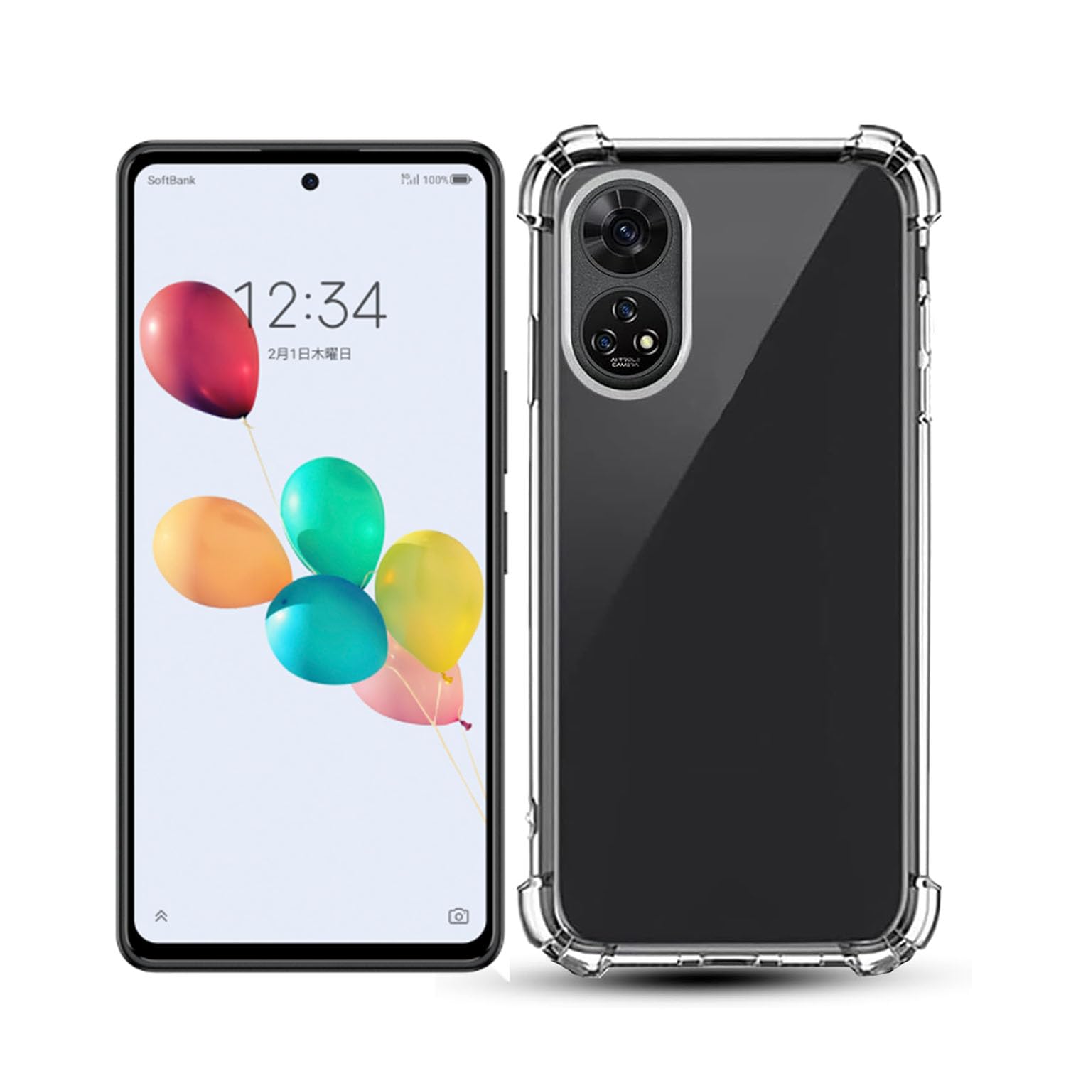 Rakuten - スマートフォンケース 透明 クリア 耐衝撃 薄型 柔軟TPU ソフトカバー 四隅エアクッション構造 カメラ保護 防指紋 傷防止 着脱簡単