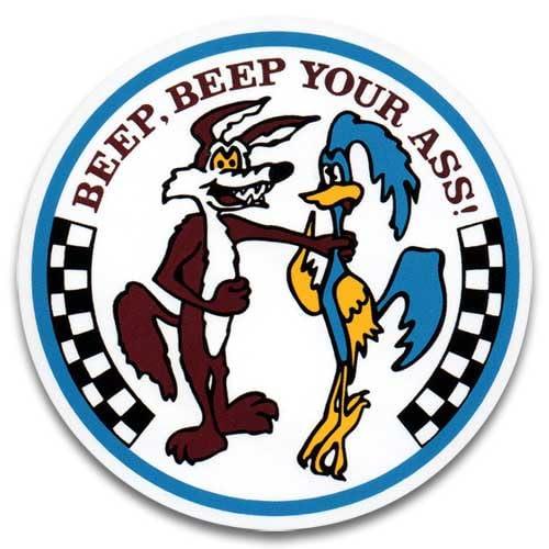 ロードランナー&ワイリーコヨーテ ステッカー/ROAD RUNNER