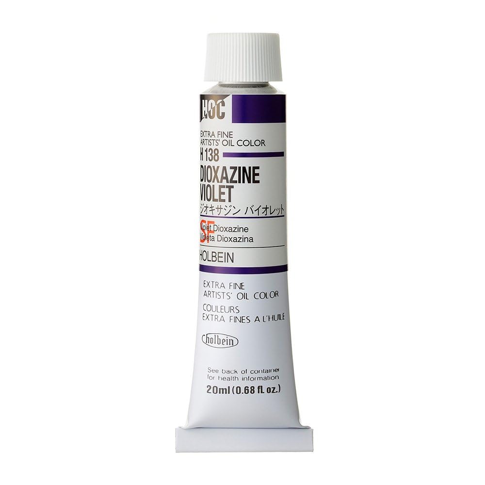 Painting Materials - 油絵具 20ml チューブ 単色 顔料 油絵 絵画 画材 芸術 美術用品 バイオレット 紫色 ホビー アート用