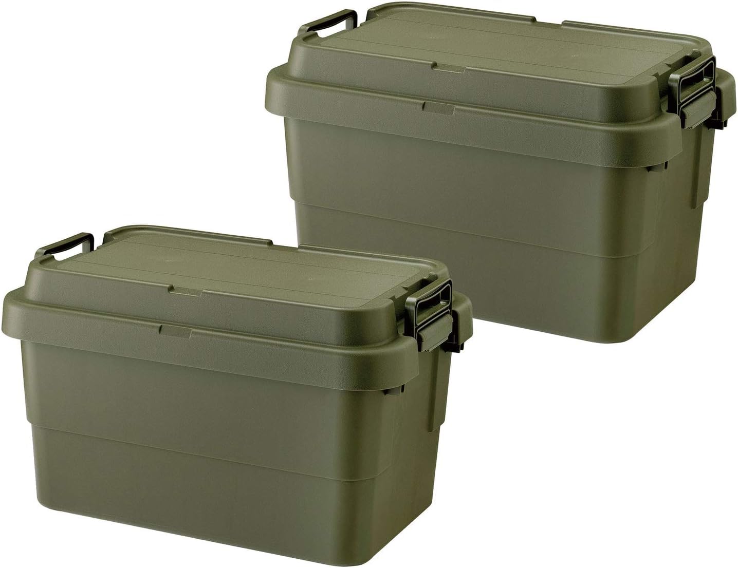 ・耐荷重:100kg(天板) ・サイズ:約60×39×高さ35.7cm(1個当たり) ・重量:約2.646kg(1個当たり) ・容量:約50L(1個当たり) ・個数:2個セット ・生産国:日本