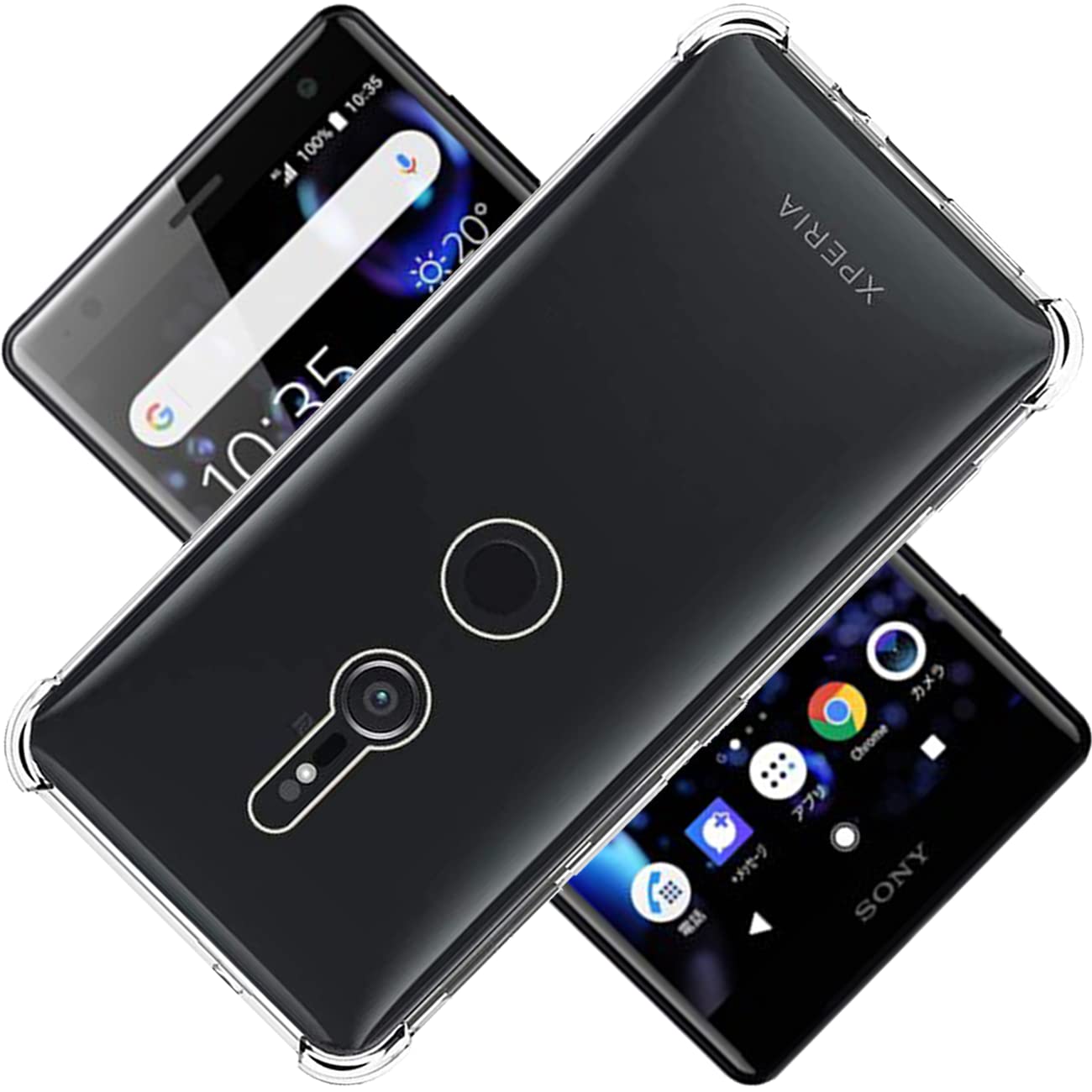 スマホケース Xperia XZ2 クリア 透明 ソフトケース 耐衝撃 衝撃吸収 落下防止 頑丈 軽量 薄型 シリコン カバー 傷防止 黄ばみ防止 保護カバー
