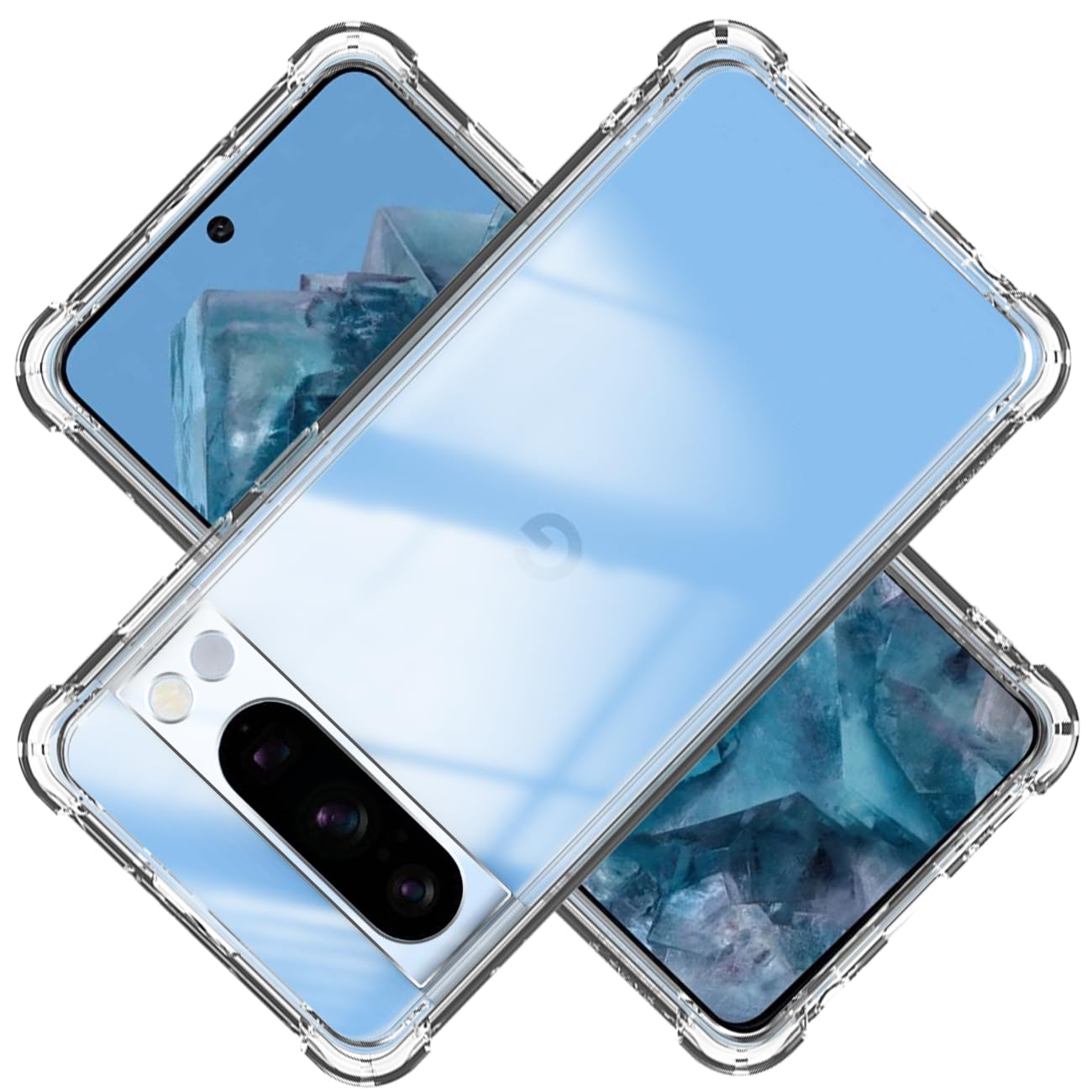 Rakuten - スマホケース クリアケース Google Pixel 8 Pro TPU 背面保護 カバー 耐衝撃 エアバッグ 滑り止め すり傷防止 薄型 軽量 スリム 携帯便利