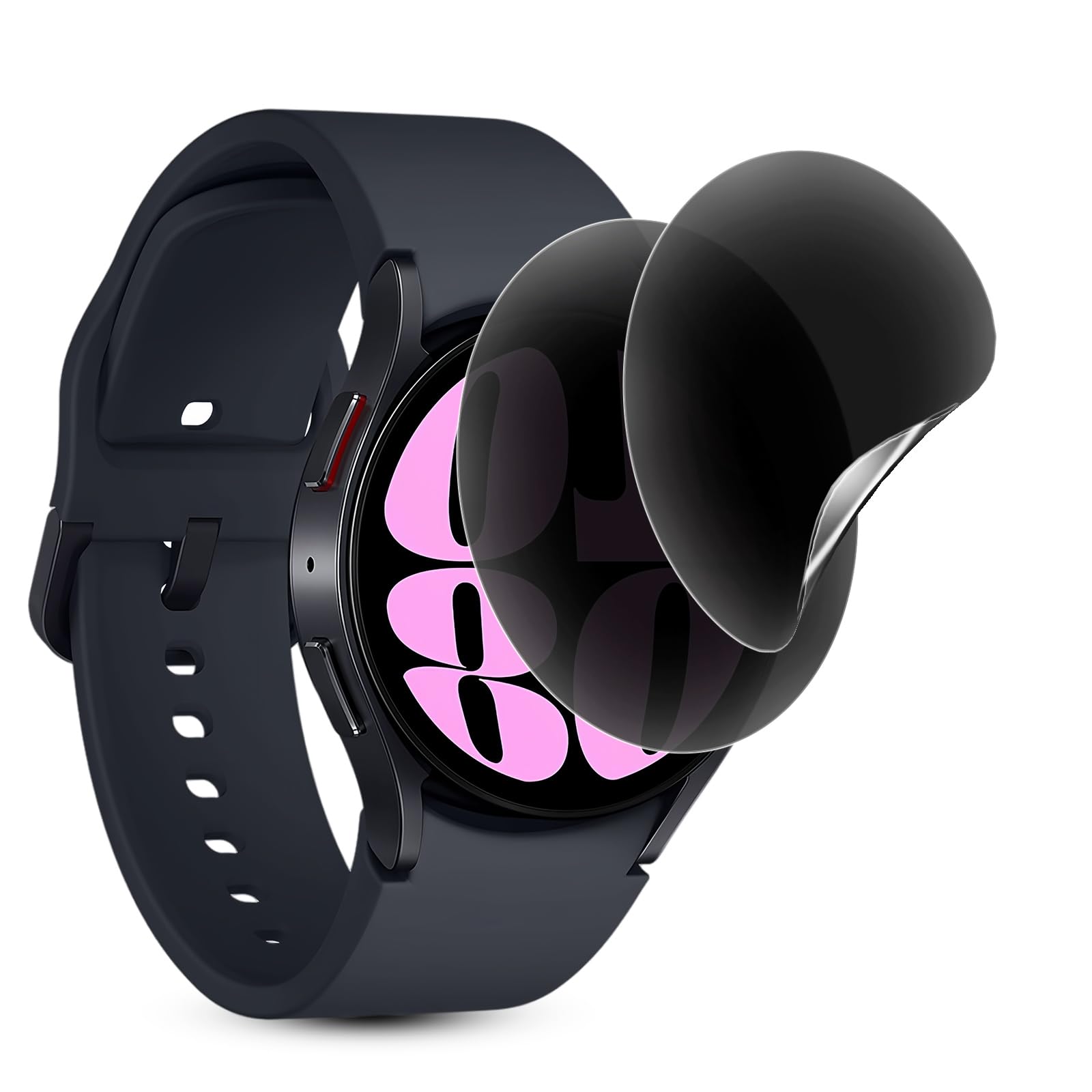 Protectors - スマートウォッチ 保護フィルム 2枚セット 44mm 覗き見防止 TPU素材 気泡防止 指紋防止 傷防止 貼り付け簡単 画面保護 アクセサリー