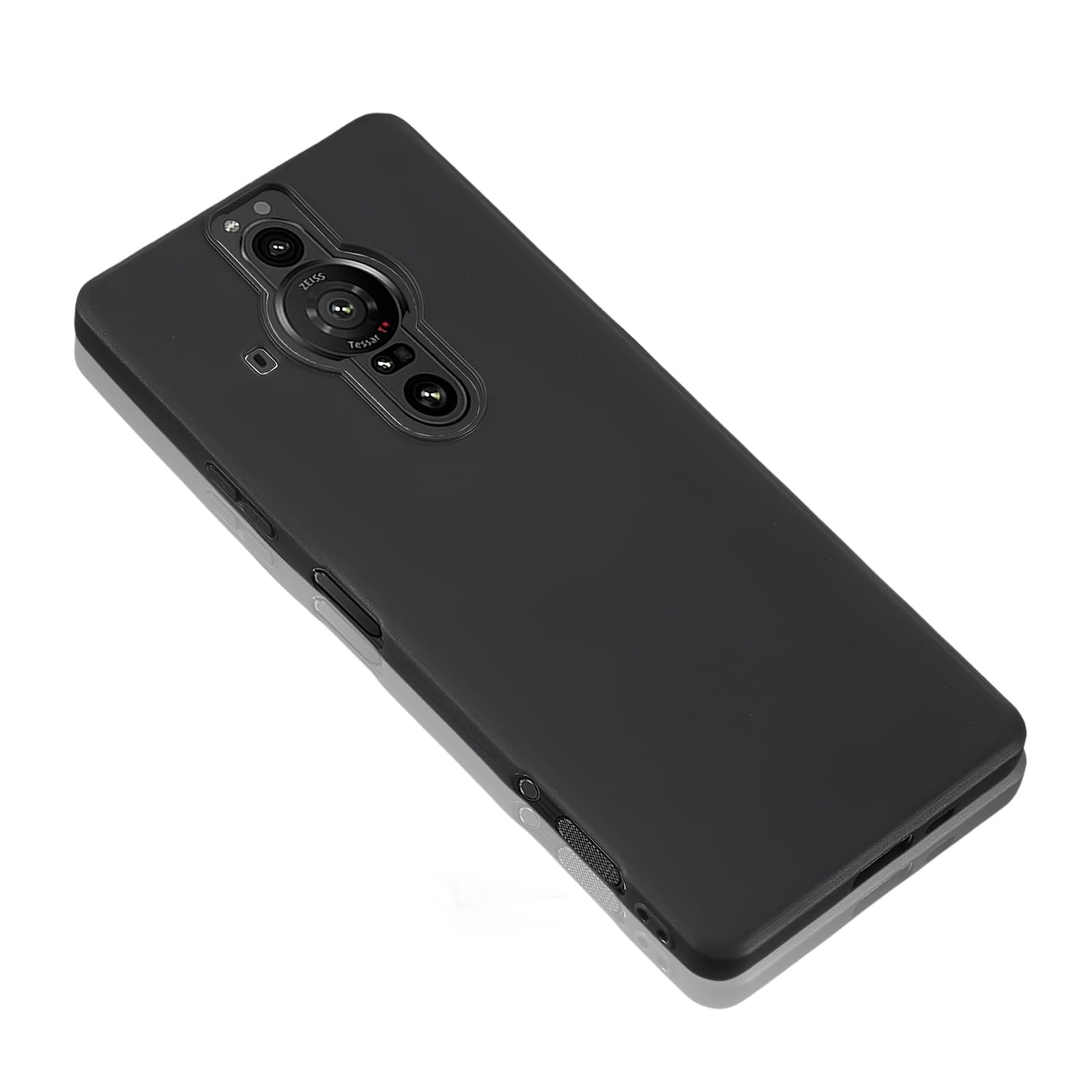 ・対応機種:Xperia Pro-I (XQ-BE42) ・カラー:ブラック ・素材:TPU ・厚さ:約1.2mm ・機能:衝撃吸収、擦り傷防止、指紋防止、防水、耐侵食、アンチバブル(気泡防止)、ワイヤレス充電対応 ・付属品:ストラップホール付き