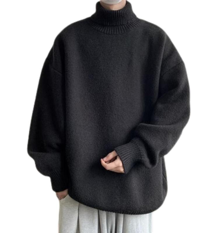 [wechose] セーター メンズ タートルネック 大きい サイズ ゆったり ニットセーター シンプル オシャレ 秋冬服 厚手 暖かい 防寒 長袖 無地 人気 おしゃれ ファッション 柔らかい肌触り かっこ