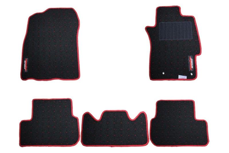 MONSTER SPORT フロアマット ランサーEvo7~9/ランサーエボリューション7-9MR[CT9A/CT9W]用 EVO7 EVO8 EVO9 ブラック×レッド 3MSQ10