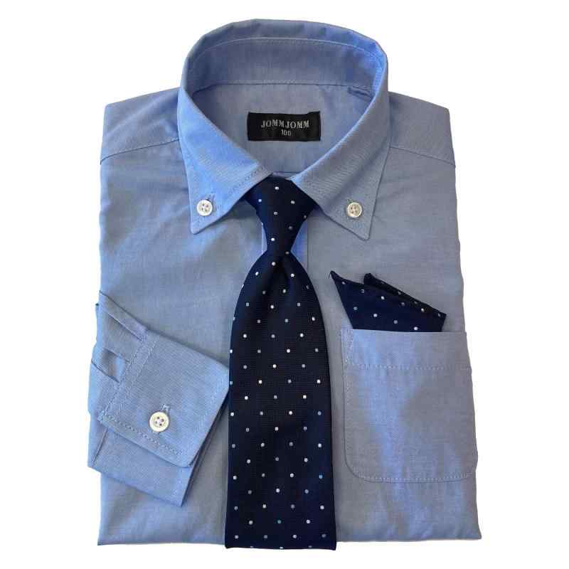 フォーマル シャツ キッズ ネクタイ ポケットチーフ付き 卒園式 入学式 七五三 発表会
