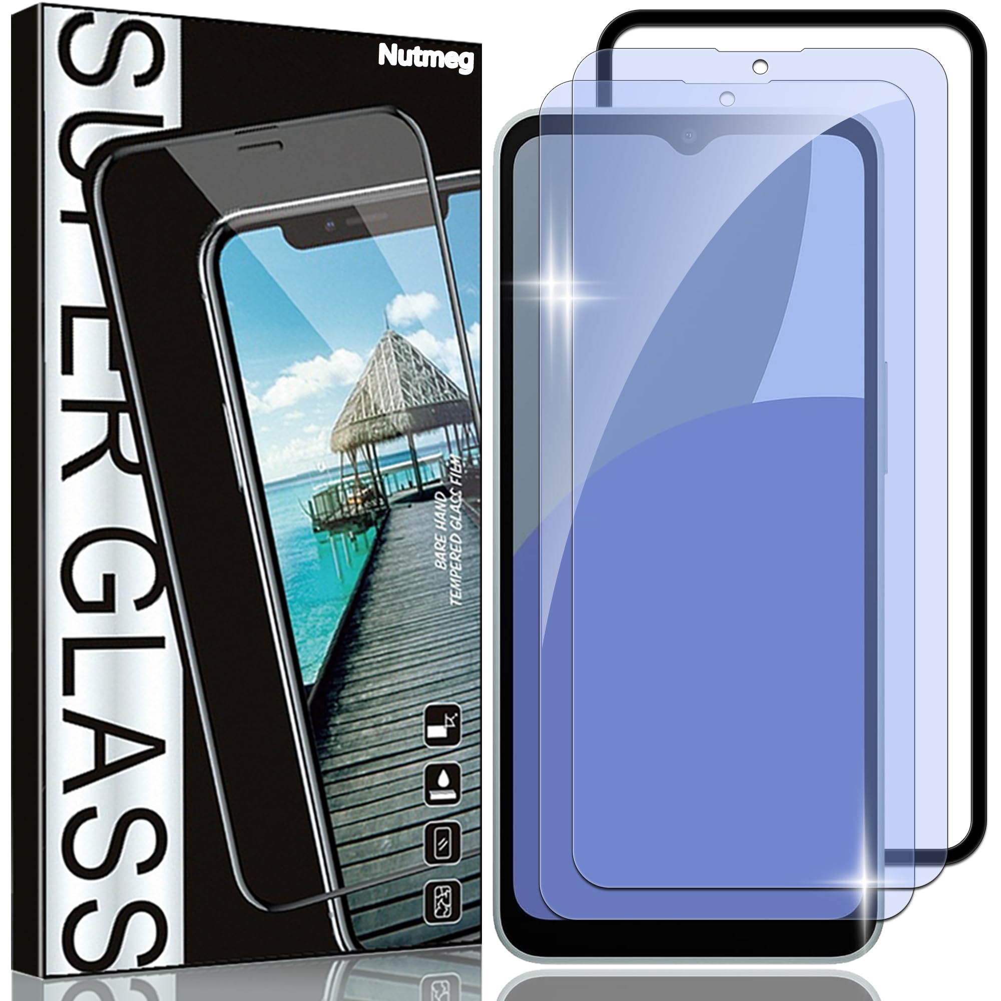 ・対応機種:AQUOS Wish 4 (SH-52E) ・セット内容:2枚入り、ガイド枠付き ・素材:日本製旭硝子 ・硬度:9H ・ブルーライトカット率:93% ・機能:耐衝撃、飛散防止、撥油性、疎水性、高透過率、高感度タッチ