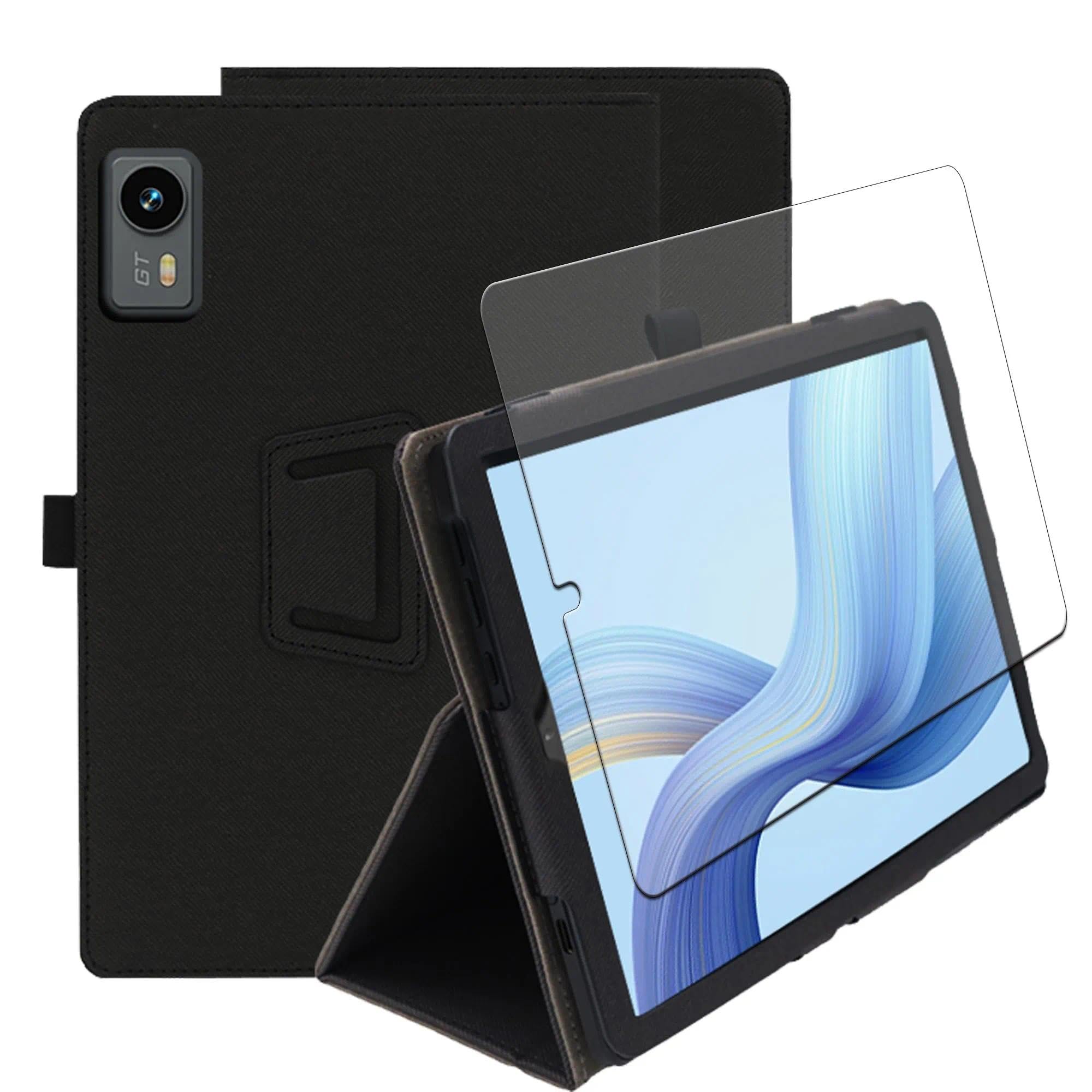 タブレットケース 8.8インチ 強化ガラスフィルム セット 保護カバー 9H 硬度 ラウンドエッジ 高透過率 高感度 飛散防止 液晶保護フィルム 2点セット
