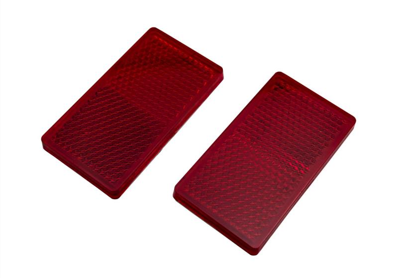 ジャスパ(JASPA) 高輝度 反射板 リフレクター 32×60mm 2個入り レッド X725