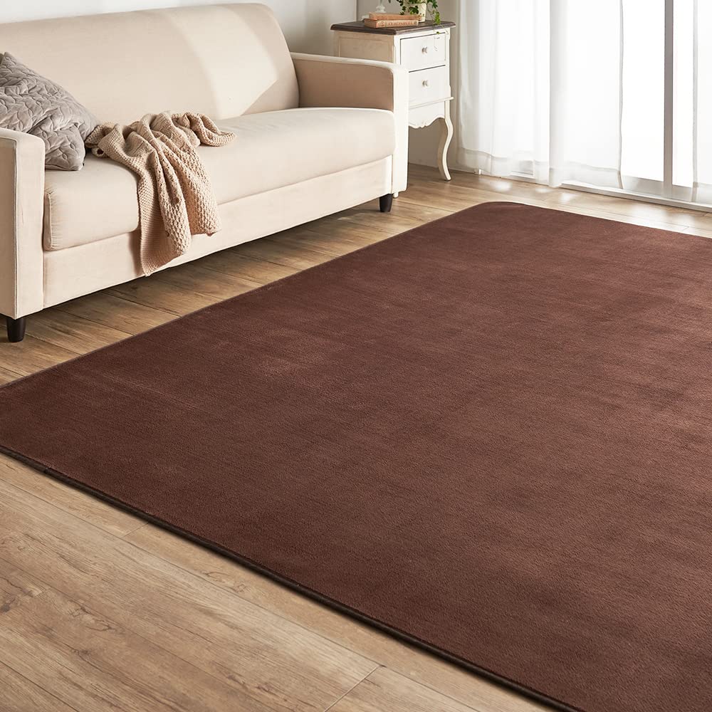 Travel Appliances - ラグ 200×300cm 洗える フランネル カーペット ラグマット 滑り止め付き 防ダニ じゅうたん ブラウン さらふわ 北欧 おしゃれ
