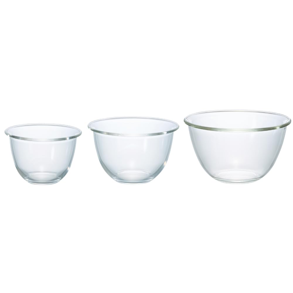 Ball - 耐熱ガラス製ボウル 3個セット 900ml 1500ml 2200ml ミキシングボウル 調理用 ボール キッチン用品 下ごしらえ 調理器具