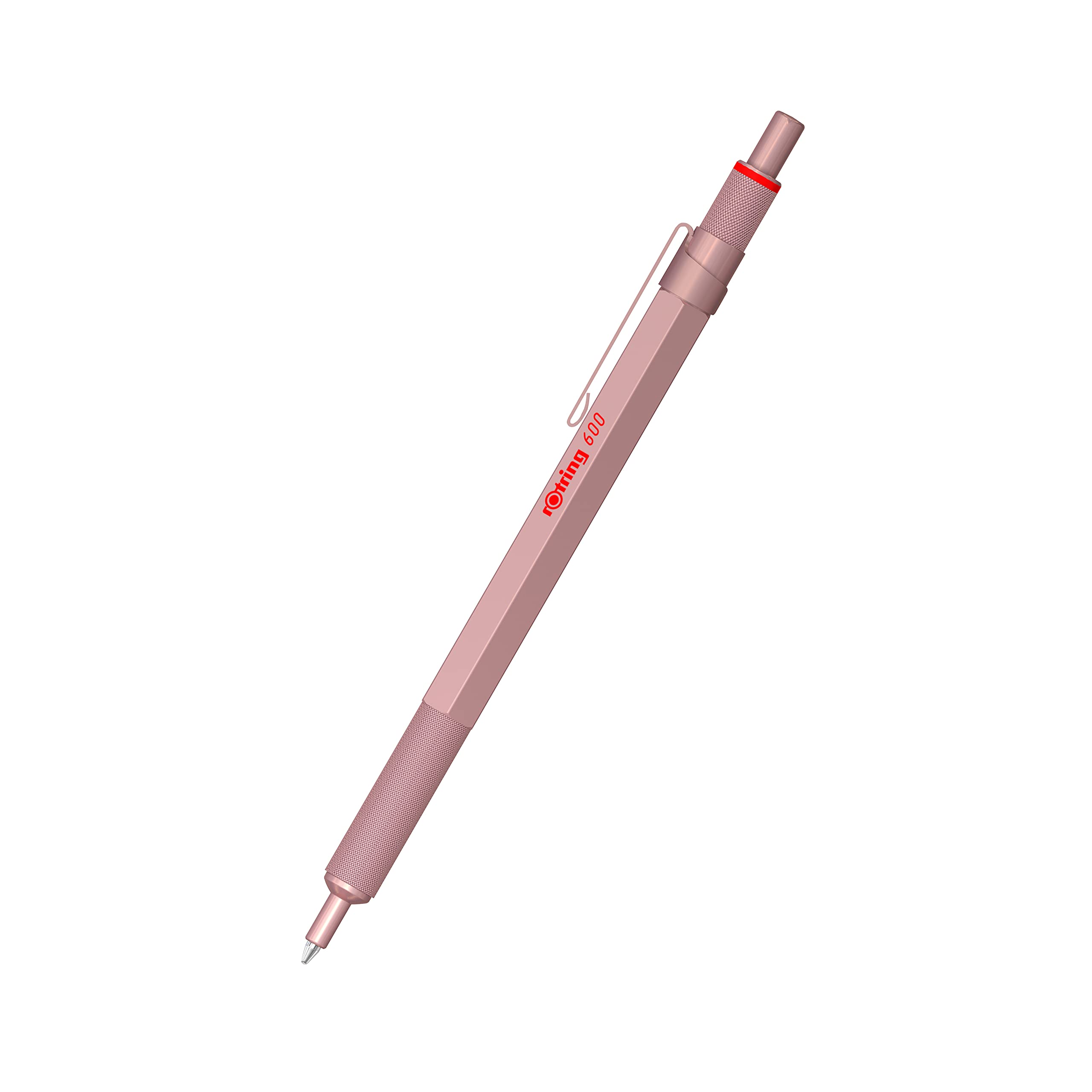 油性ボールペン 中字 ノック式 文房具 筆記具 事務用品 プレゼント ギフト ローズゴールド メタルボディ 0.7mm