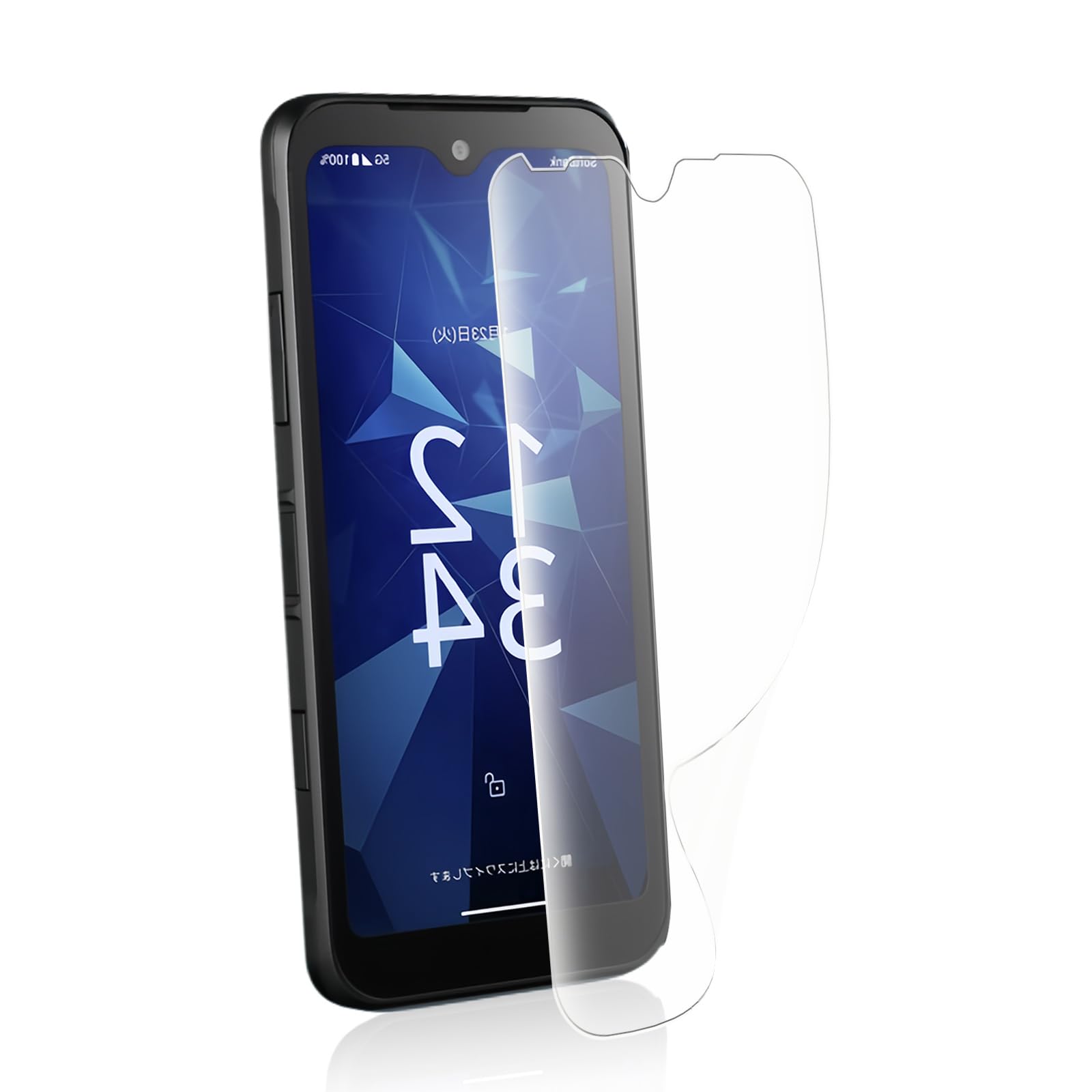 ・対応機種:京セラ DIGNO BX3、京セラ DIGNO SX4 ・素材:TPU ・形状:3D設計、全面保護 ・機能:アンチグレア、指紋認証対応、指紋防止、気泡防止、汚れ防止、衝撃吸収、自動修復(細かいキズ・気泡)