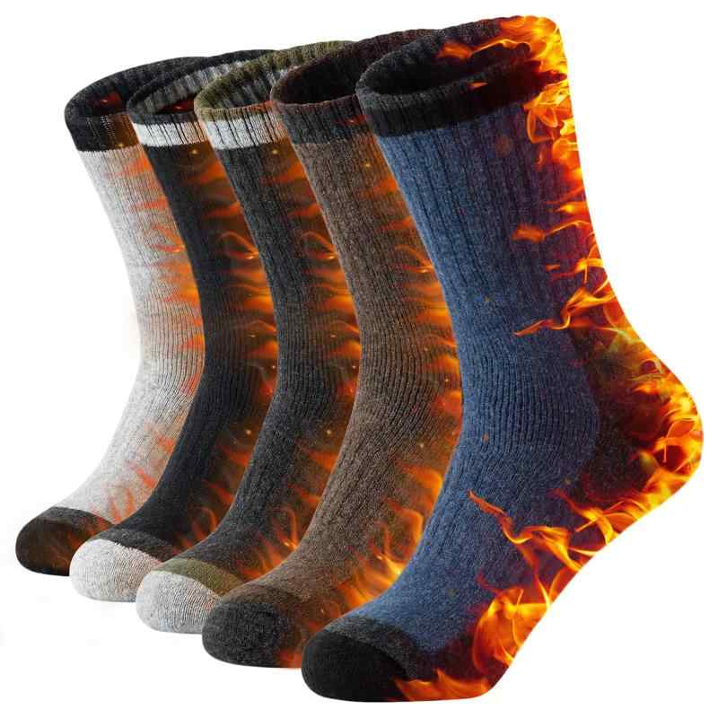 [HORADON] 靴下 メンズ 冬 厚手 防寒 あったか靴下 【極暖ウール裏パイル・温もりが足裏から全身に広がる・雲の上を歩くような柔らかさと快適さ】 暖かい ソックス 保温 防寒 吸汗 抗菌消臭