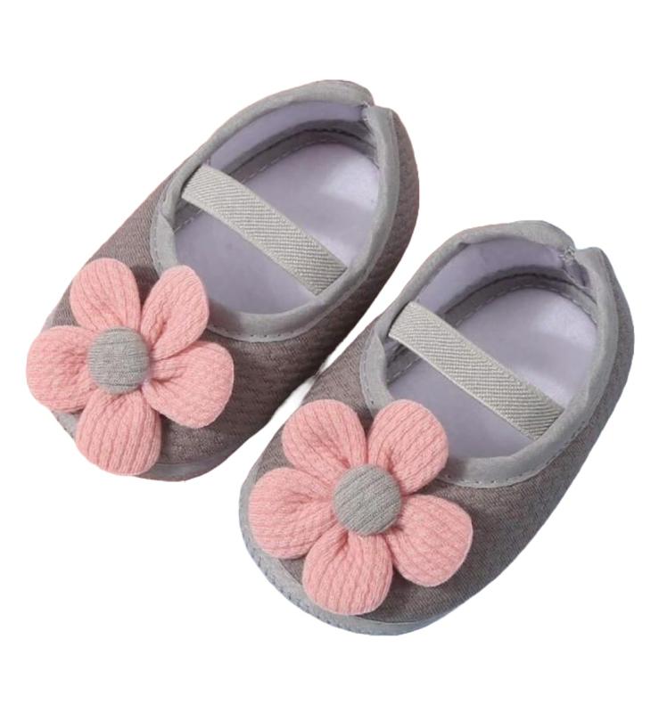 [J.B.things] ベビーガールズ花柄ファーストシューズ、滑り止め付き室内用 ファーストシューズ ベビーシューズ ベビー 赤ちゃん 靴 シューズ 女の子 ガールズ 室内 花