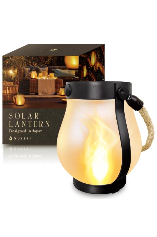 yurari ソーラーライト【炎のような灯り】屋外 防水 イルミネーション ソーラーランタン ガーデンライト LED 庭 玄関 USB充電