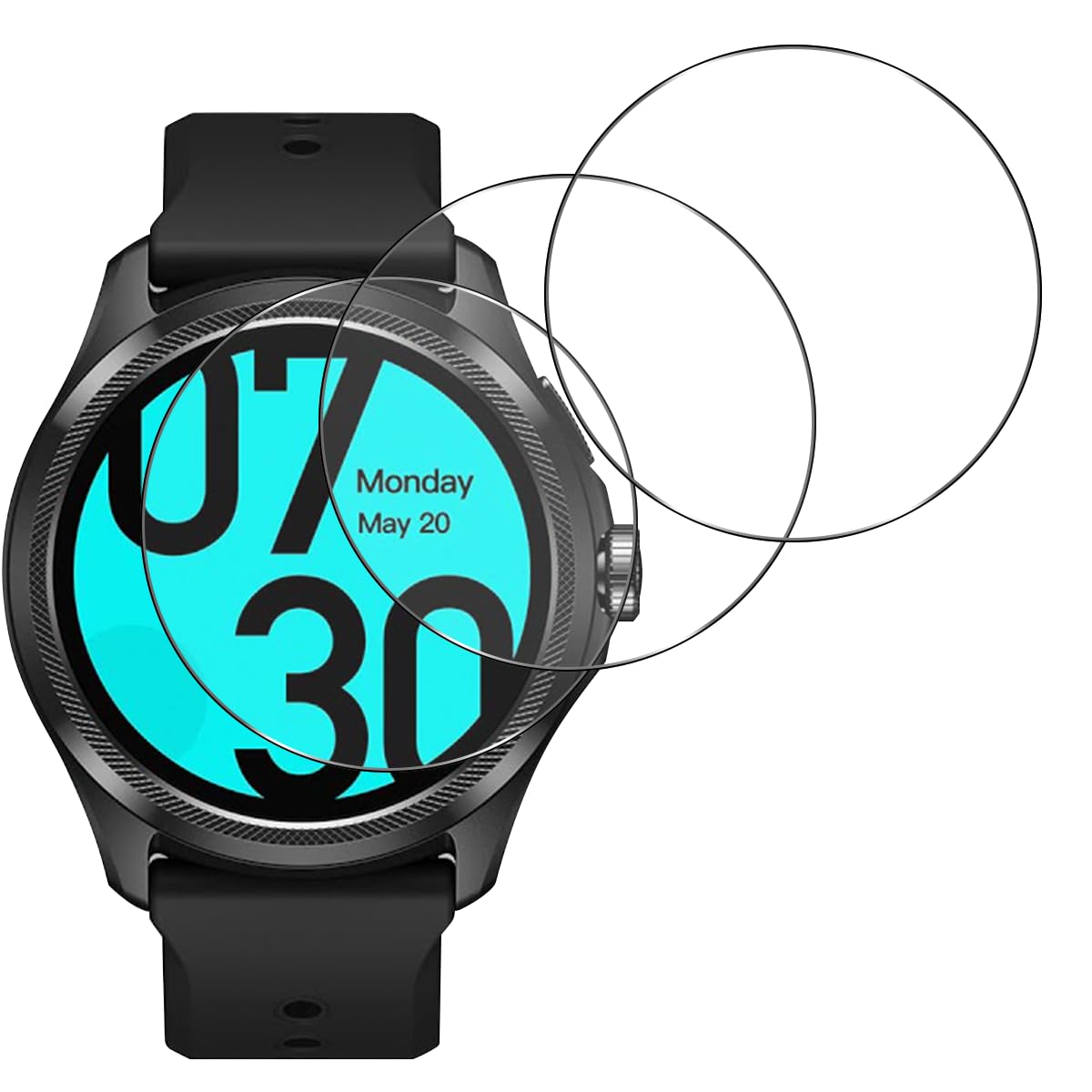 ・対応機種:TicWatch Pro 5 ・素材:国産AGC旭硝子 ・透過率:約99.9% ・硬度:9H ・焼入れ処理時間:4.5時間以上 ・圧強度:125mpa ・枚数:3枚セット