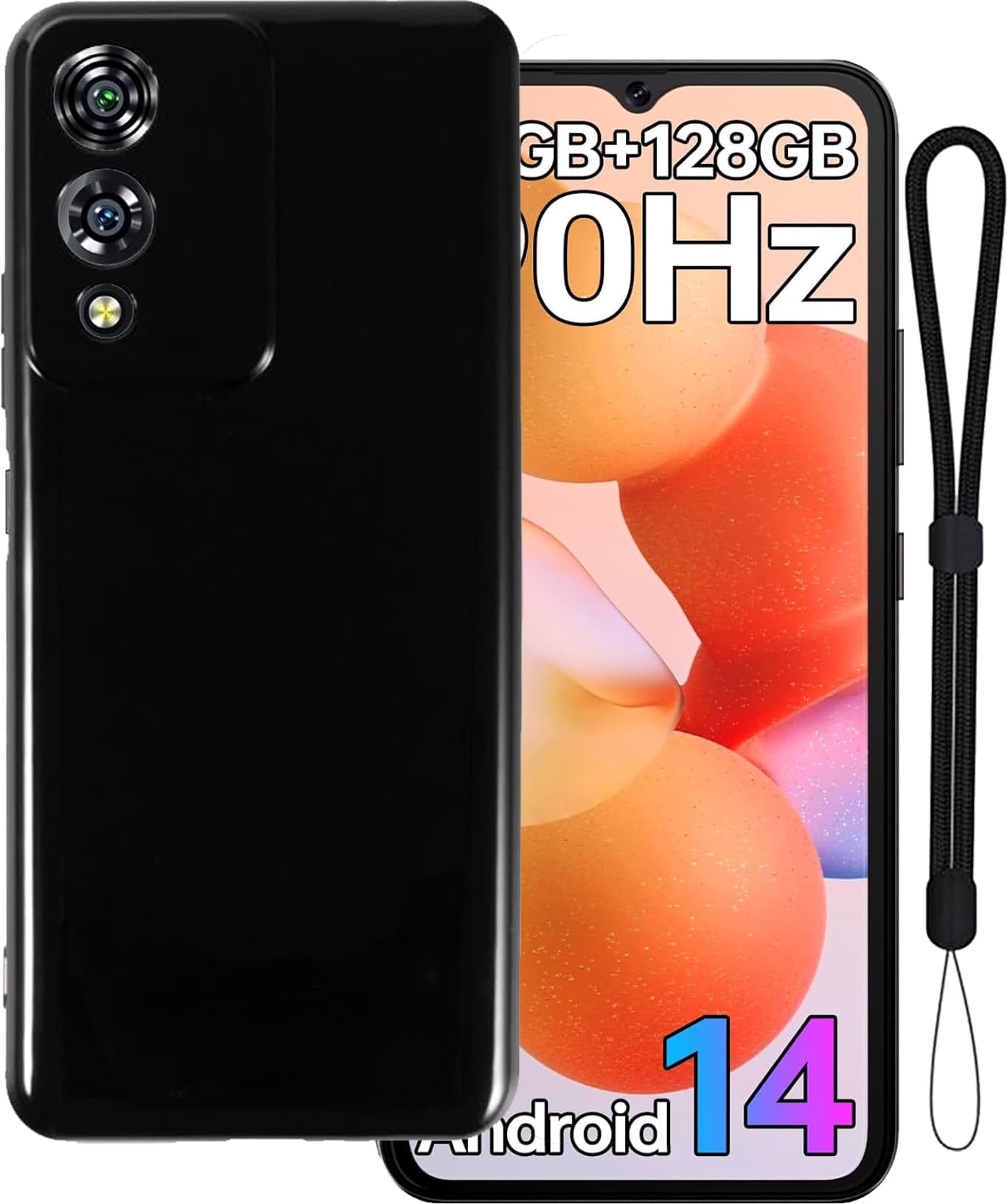 乐天商城 - スマホケース 6.56インチ 耐衝撃 TPU素材 柔らかい手触り 四隅の厚み スクリーン カメラ保護 軽量 薄型 傷防止 指紋防止 黄変防止 ブラック